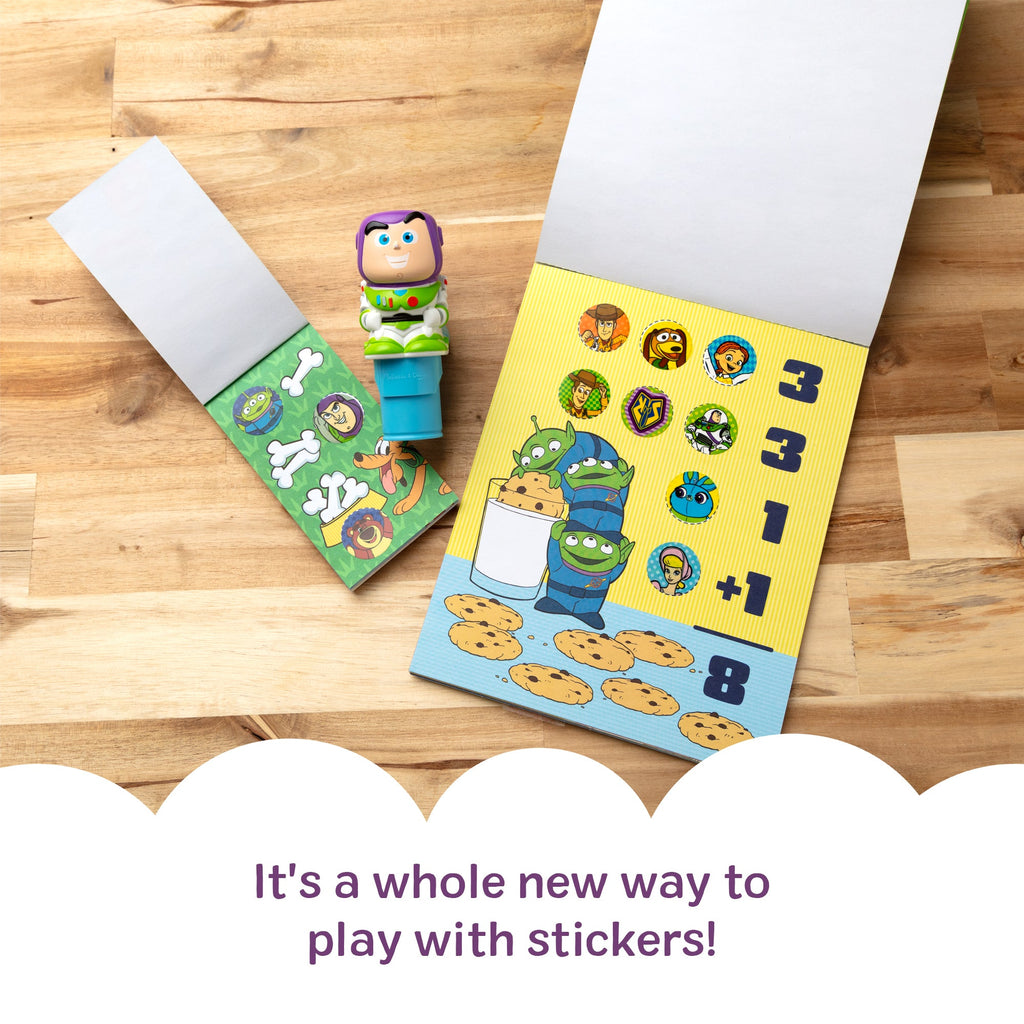Melissa and Doug Sticker WOWTM Disney Toy Story Buzz Lightyear Bundle Activity Pad Sticker Stamper Mini Activity Pad and 200 Refill Stickers