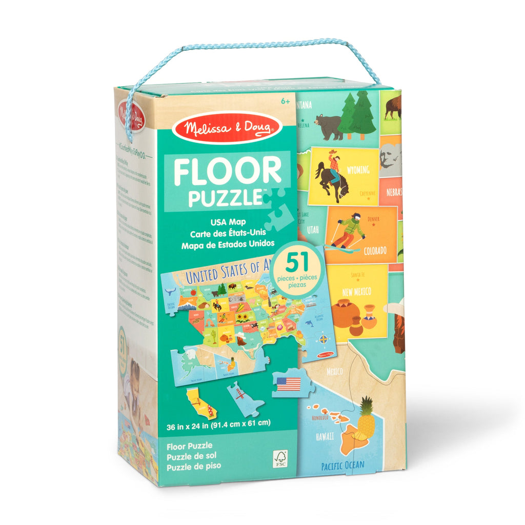 Melissa and Doug Map Floor Puzzle - 51 Pieces