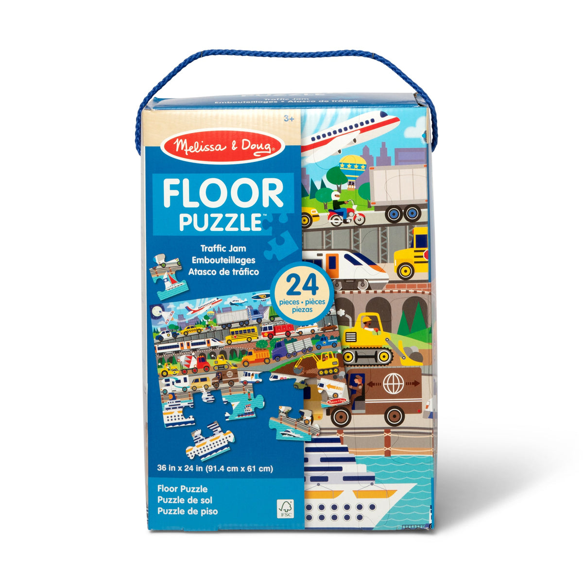 Melissa and Doug Traffic Jam Floor Puzzle - 24 Pieces