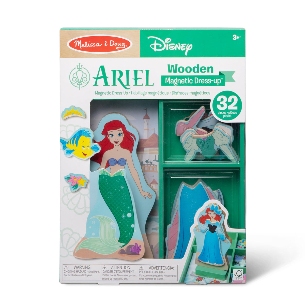 Melissa and Doug Disney Ariel Wooden Magnetic Dress-Up