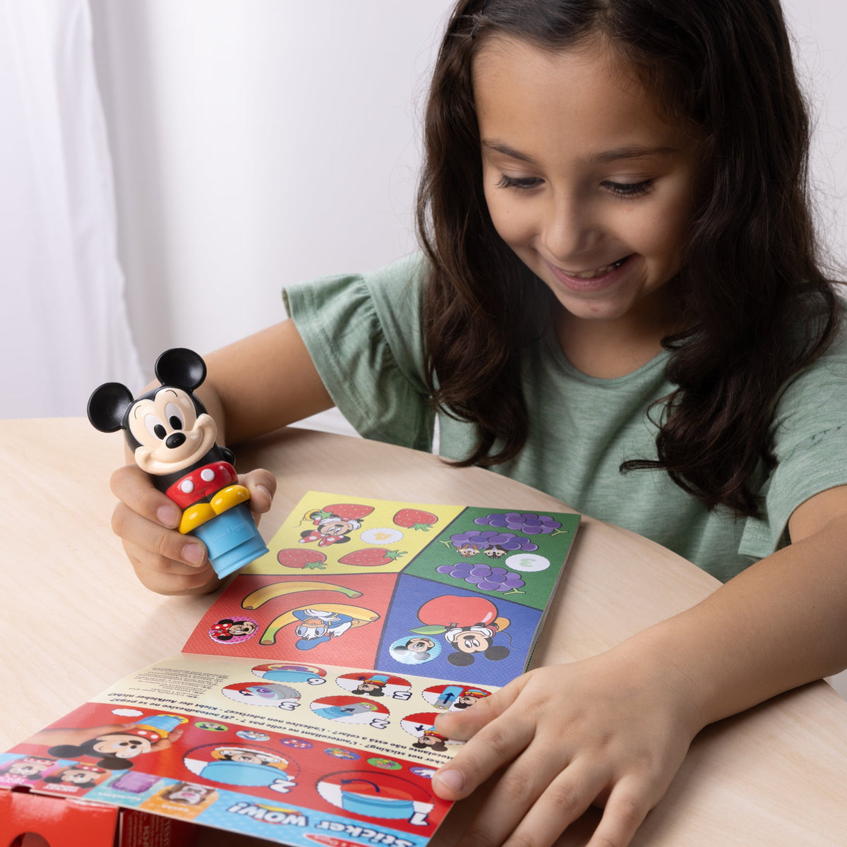 Melissa and Doug Sticker WOWTM Disney Mickey Mouse Bundle Activity Pad Sticker Stamper Mini Activity Pad and 200 Refill Stickers