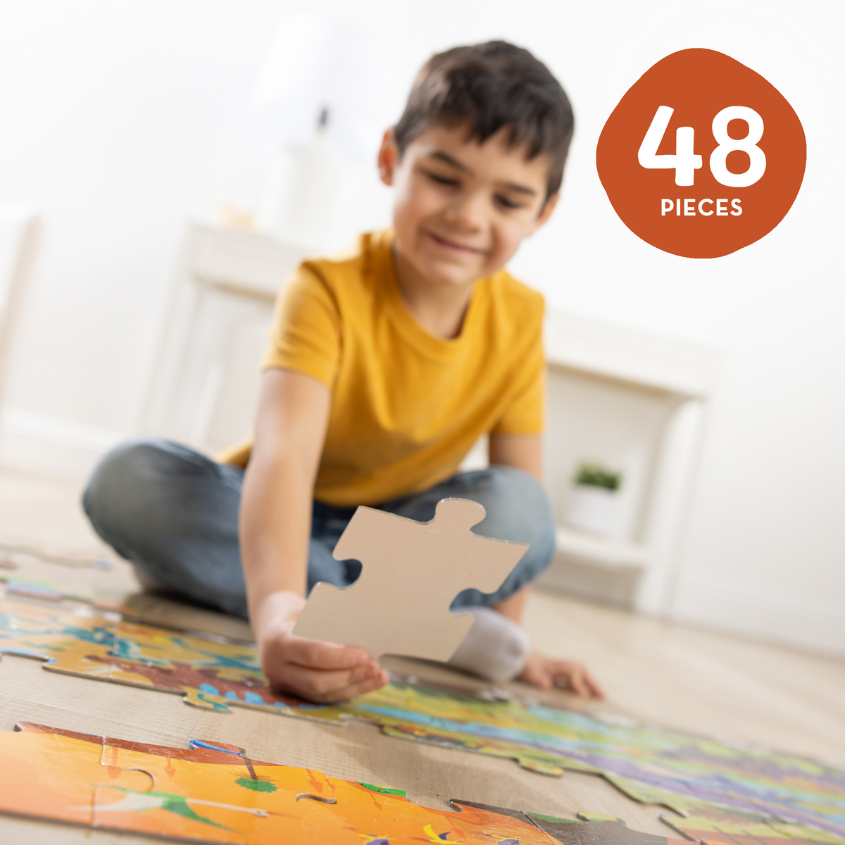 Melissa and Doug Land of Dinosaurs Floor Puzzle - 48 Pieces