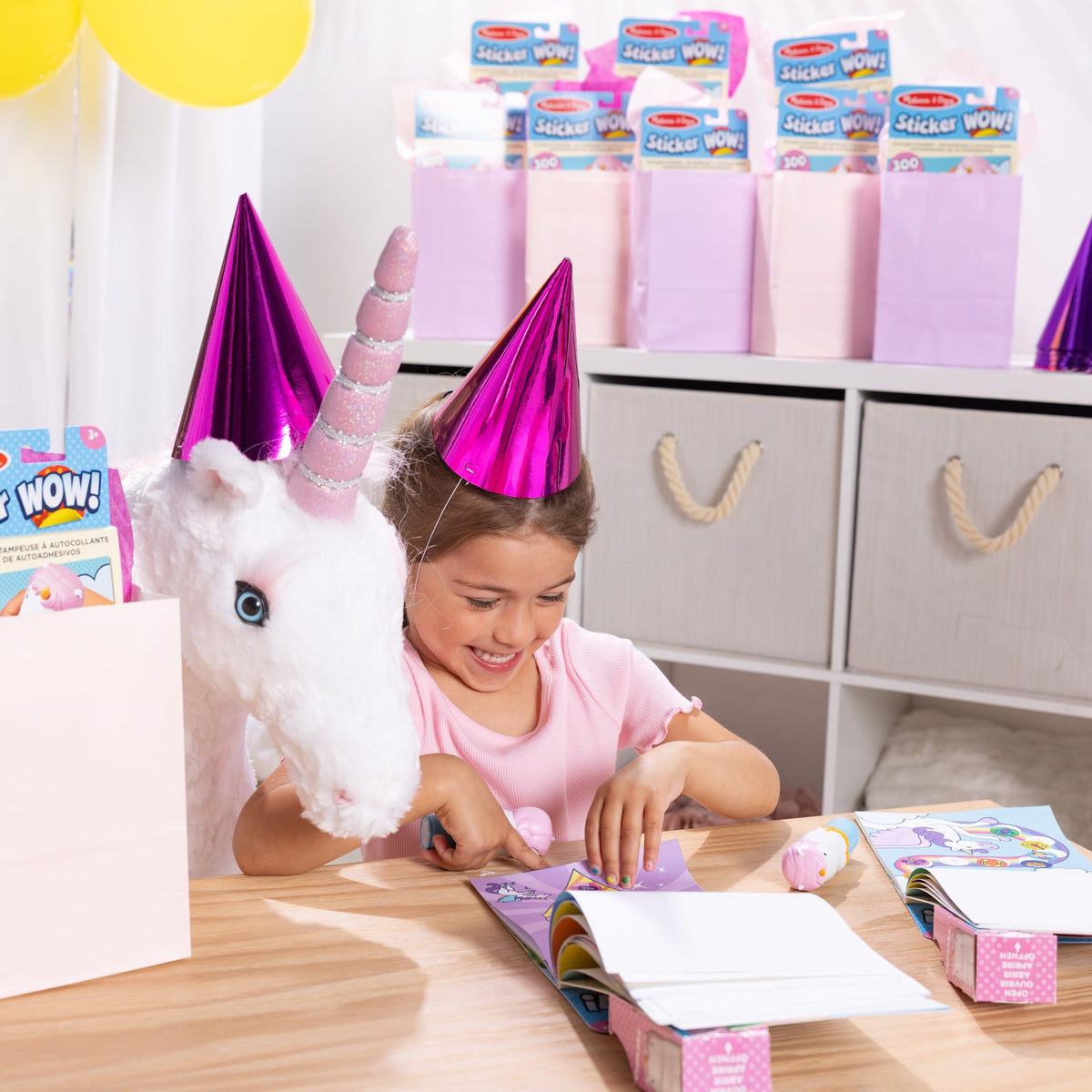 Melissa and Doug Sticker WOW Activity Pad Sticker Stamper 12-PACK - Unicorn