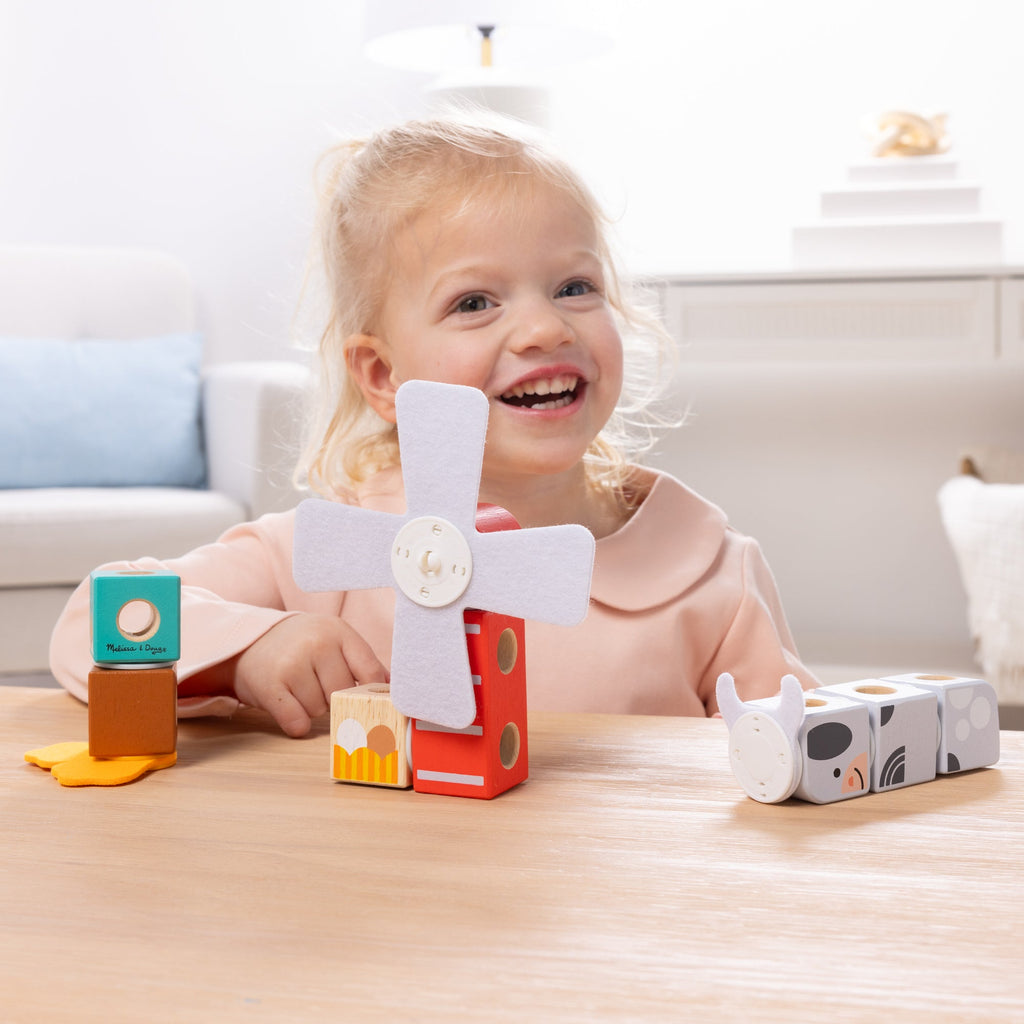 Melissa and Doug BlockablesTM Play Sets Farm and Farm Friends 2-Pack Bundle