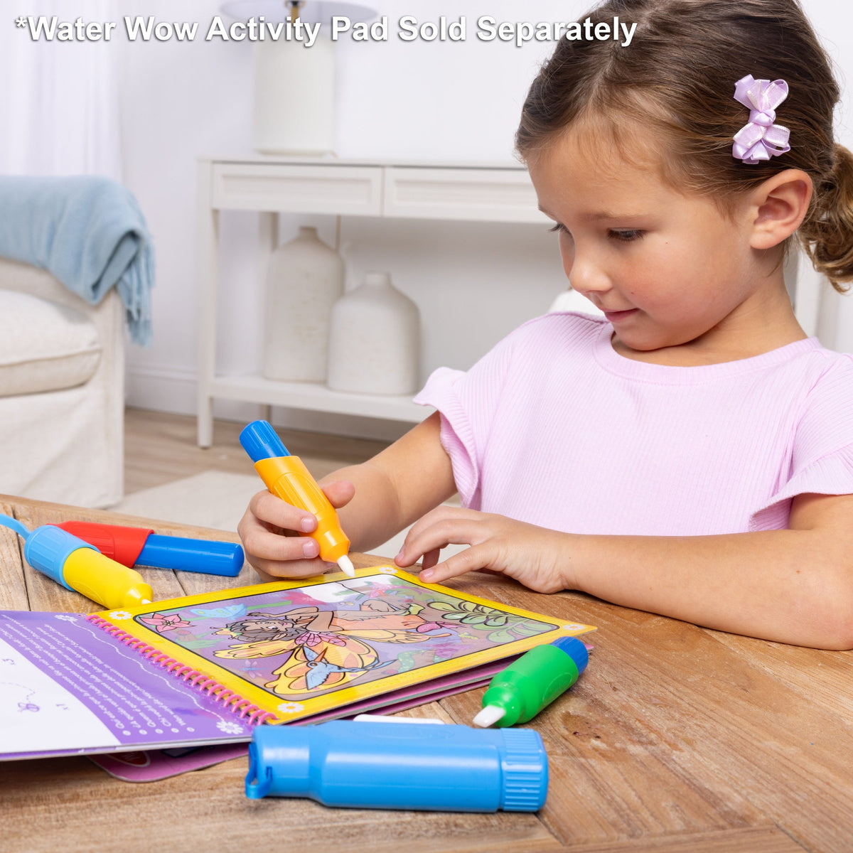 Melissa and Doug Water WOW Pen Pack 4 Water Pens Sprayer Tether Cap