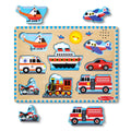 Melissa and Doug Vehicles Sound Puzzle - 8 Pieces