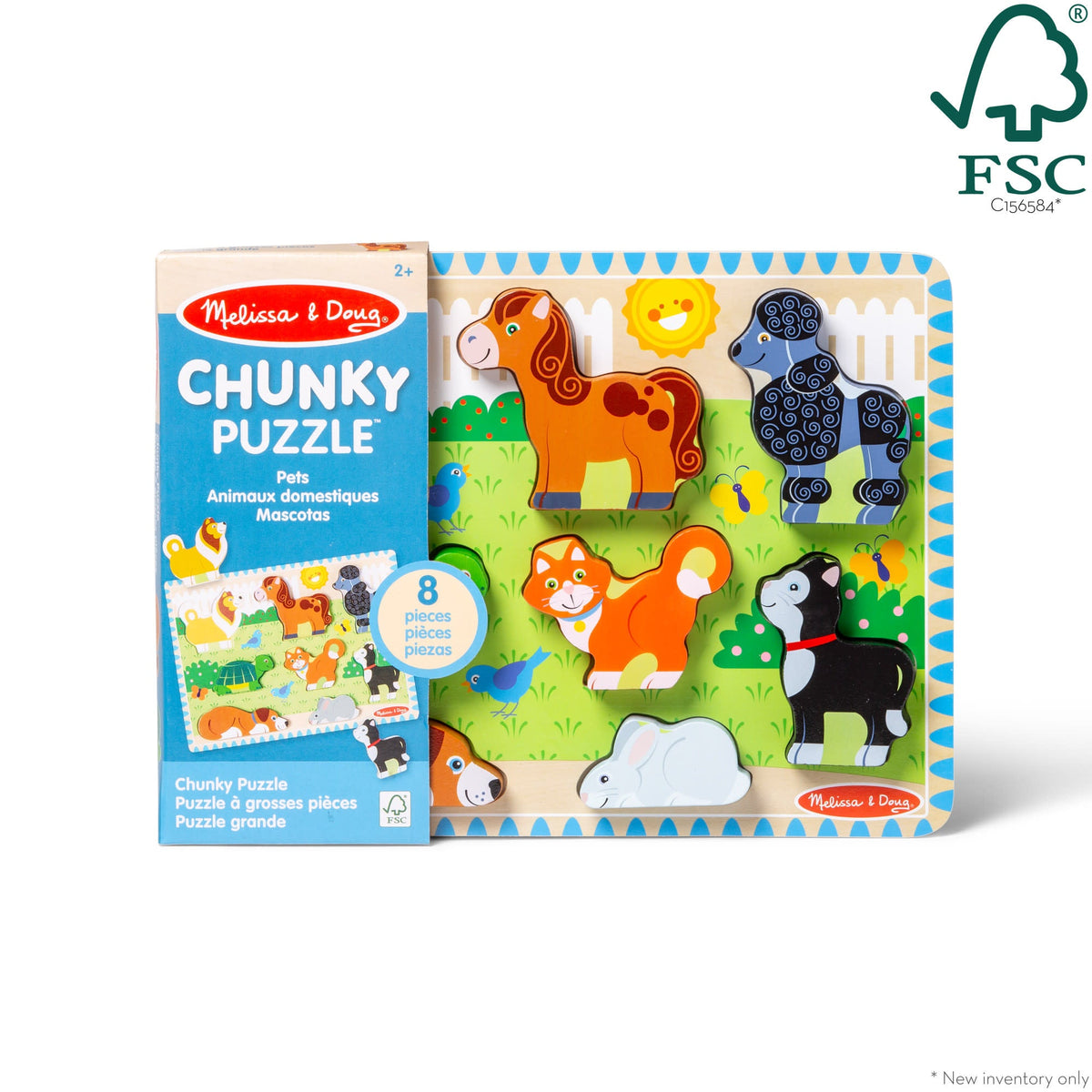 Melissa and Doug Pets Chunky Puzzle - 8 Pieces