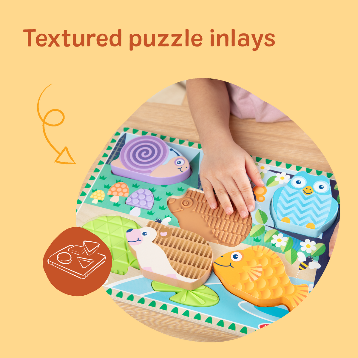 Melissa and Doug Forest Friends Touch Feel Puzzle