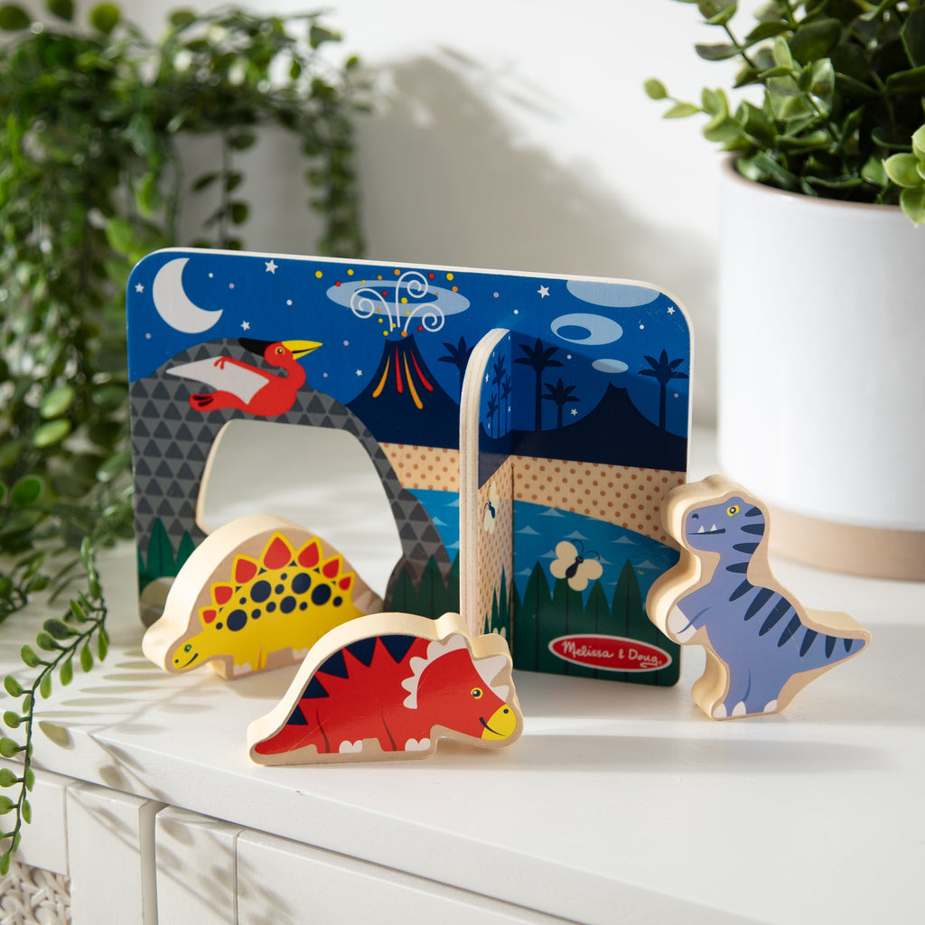 Melissa and Doug Wooden Dinosaurs Play Set