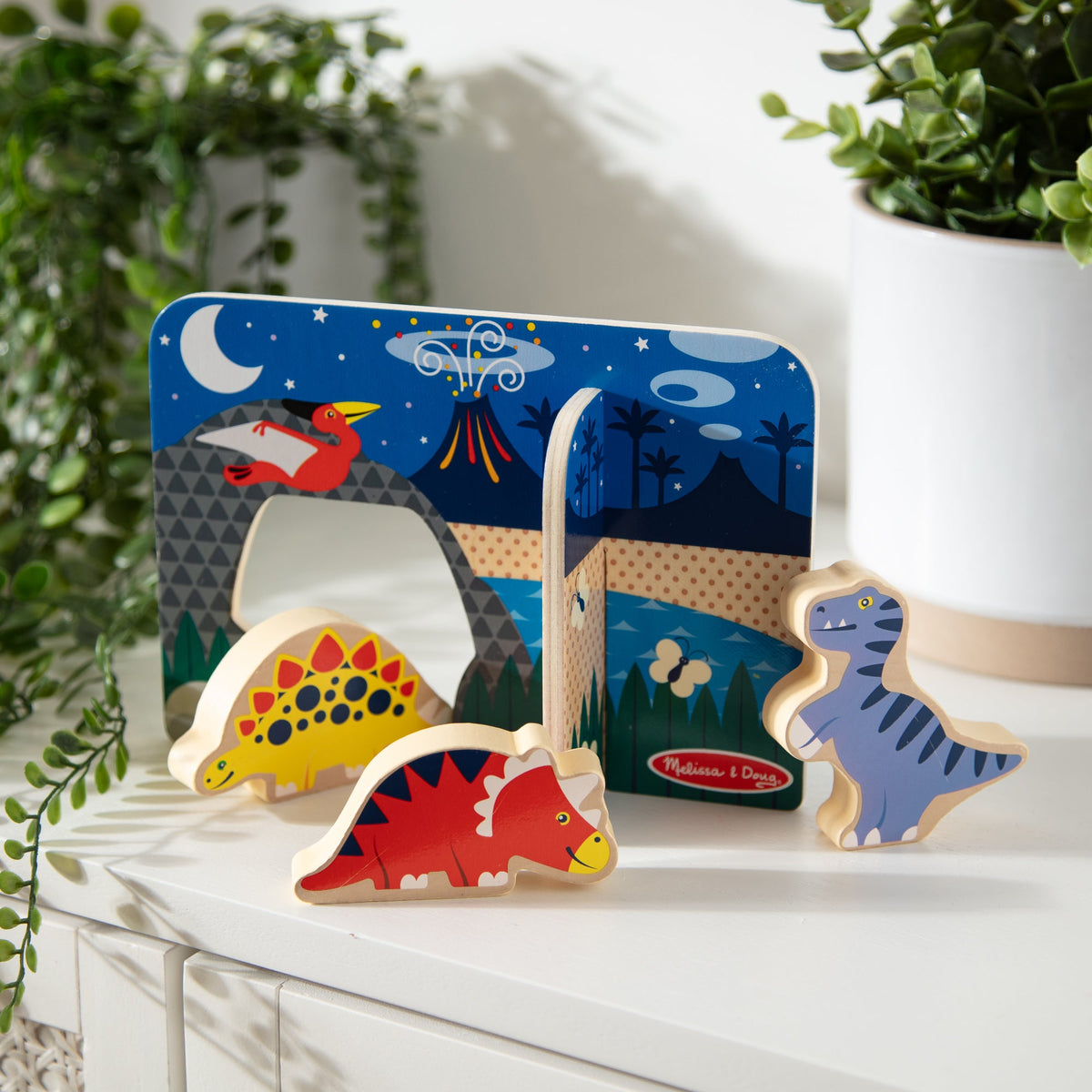 Melissa and Doug Wooden Dinosaurs Play Set