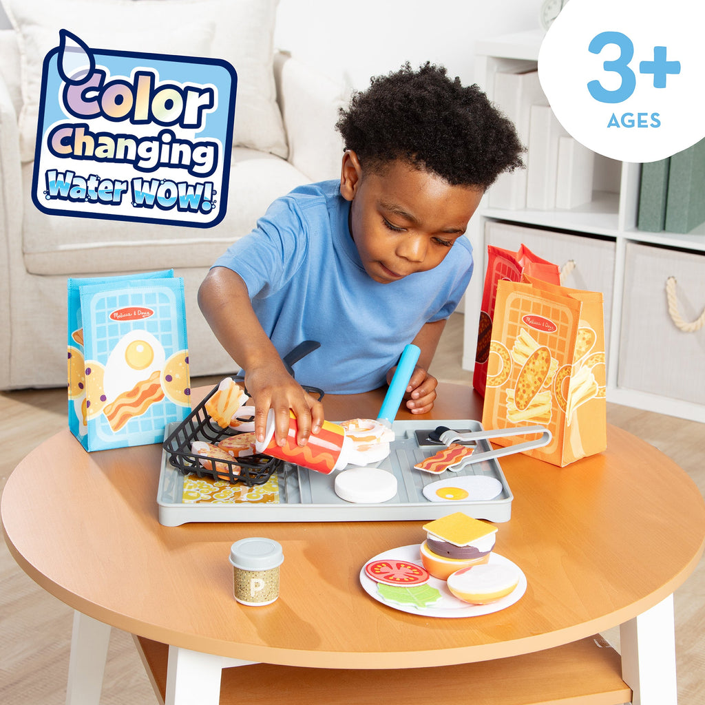 Melissa and Doug Flip Fry Grill Play Set with Color Changing Water WOW