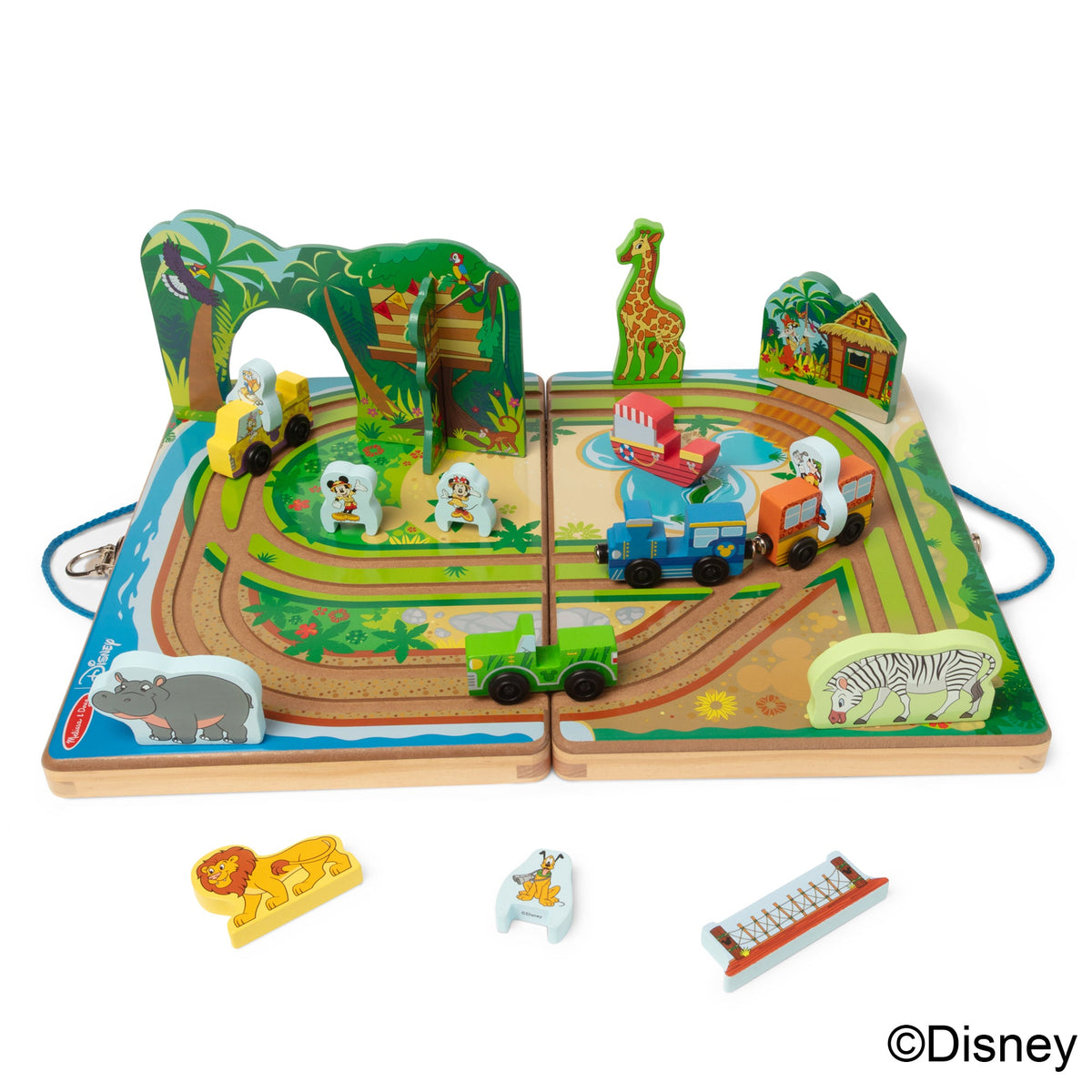 Melissa and Doug Disney Take-Along Safari Wooden Play Set