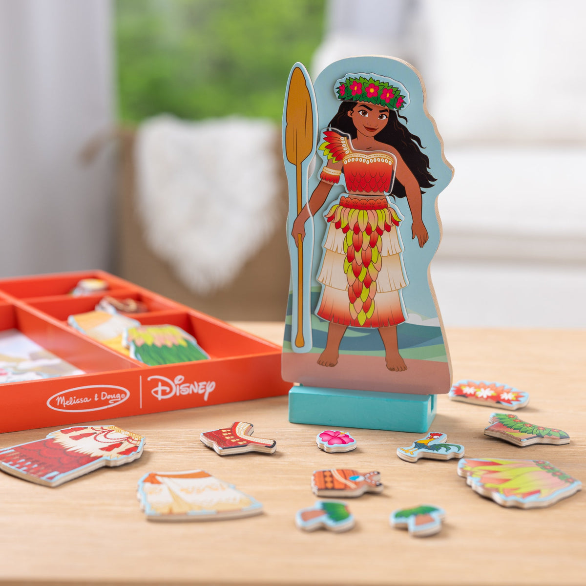 Melissa and Doug Disney Moana Wooden Magnetic Dress-Up Play Set