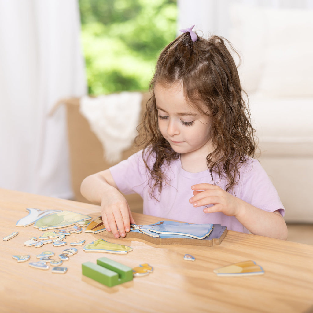 Melissa and Doug Disney Tiana Wooden Magnetic Dress-Up Play Set