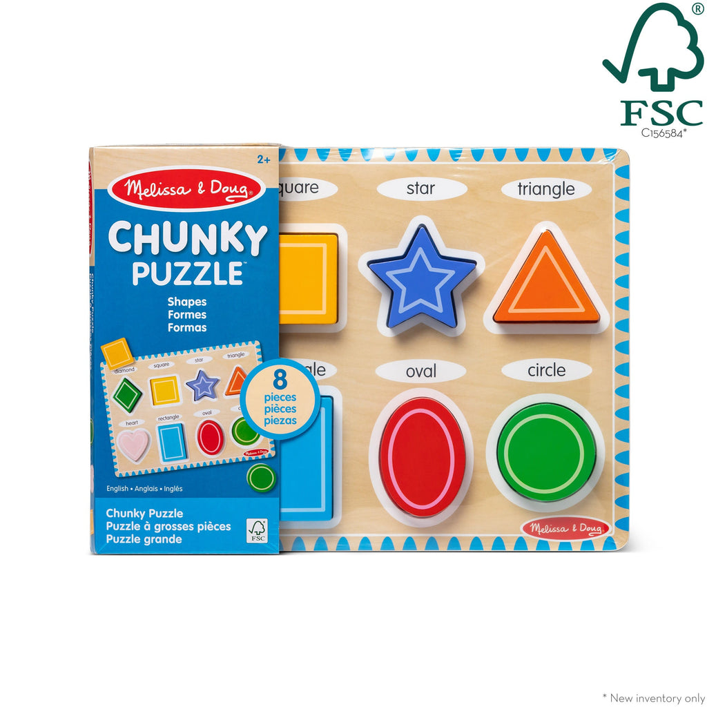 Melissa and Doug Shapes Chunky Puzzle - 8 Pieces