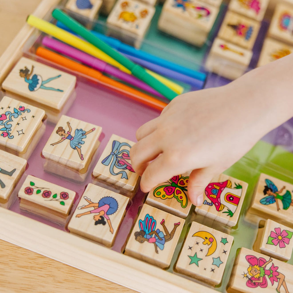 Melissa and Doug Deluxe Wooden Stamp Set - Fairy Tale