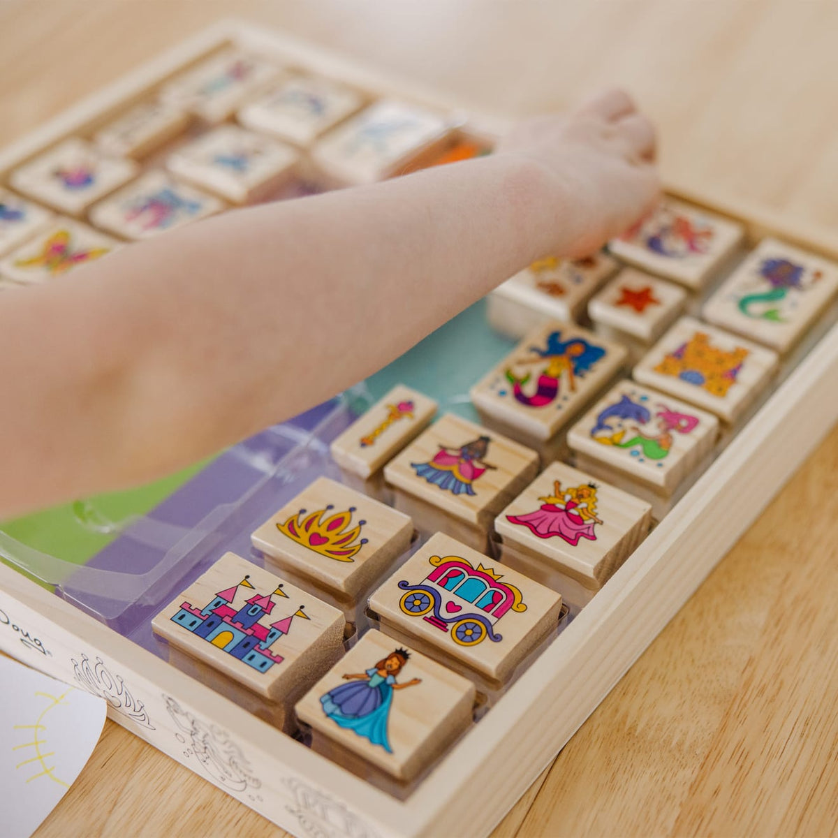 Melissa and Doug Deluxe Wooden Stamp Set - Fairy Tale