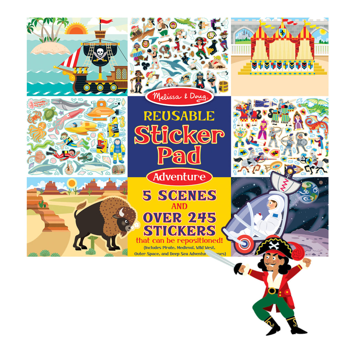 Melissa and Doug Reusable Sticker Pad - Adventure Pad