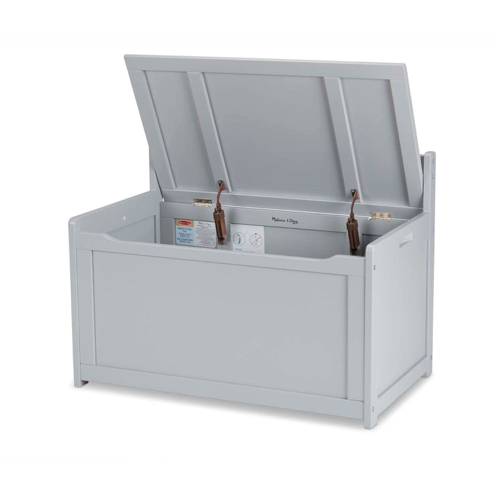 Melissa and Doug Wooden Toy Chest Gray