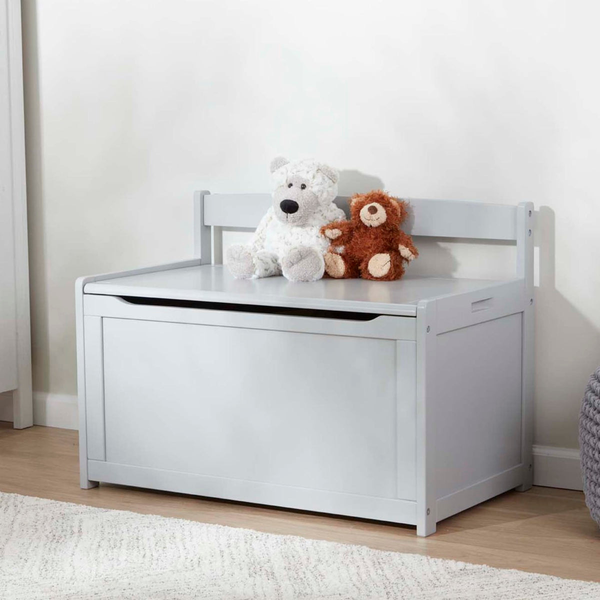 Melissa and Doug Wooden Toy Chest Gray