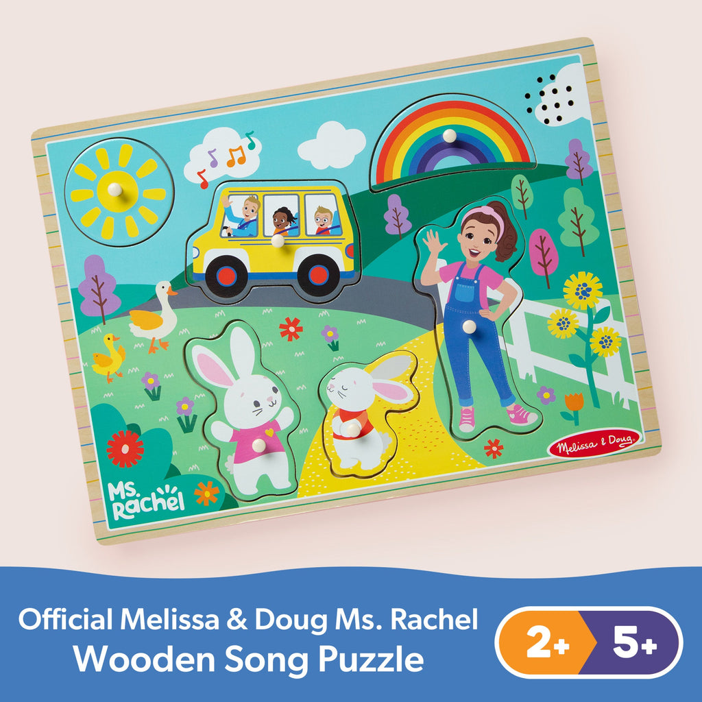 Melissa and Doug Ms RachelTM Wooden Song Puzzle 6 Pieces