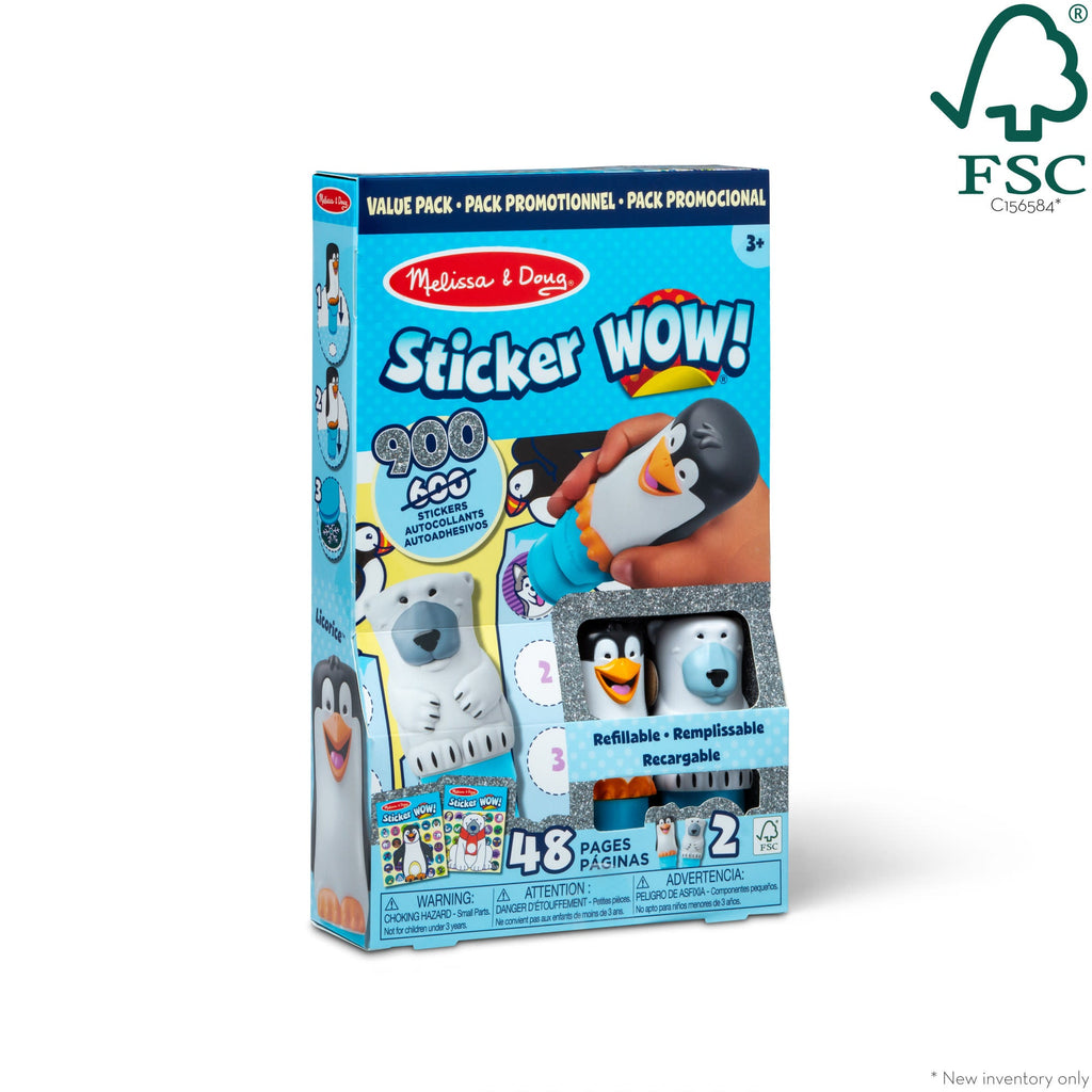 Melissa and Doug Sticker WOW Activity Pads Sticker Stampers VALUE PACK - Winter