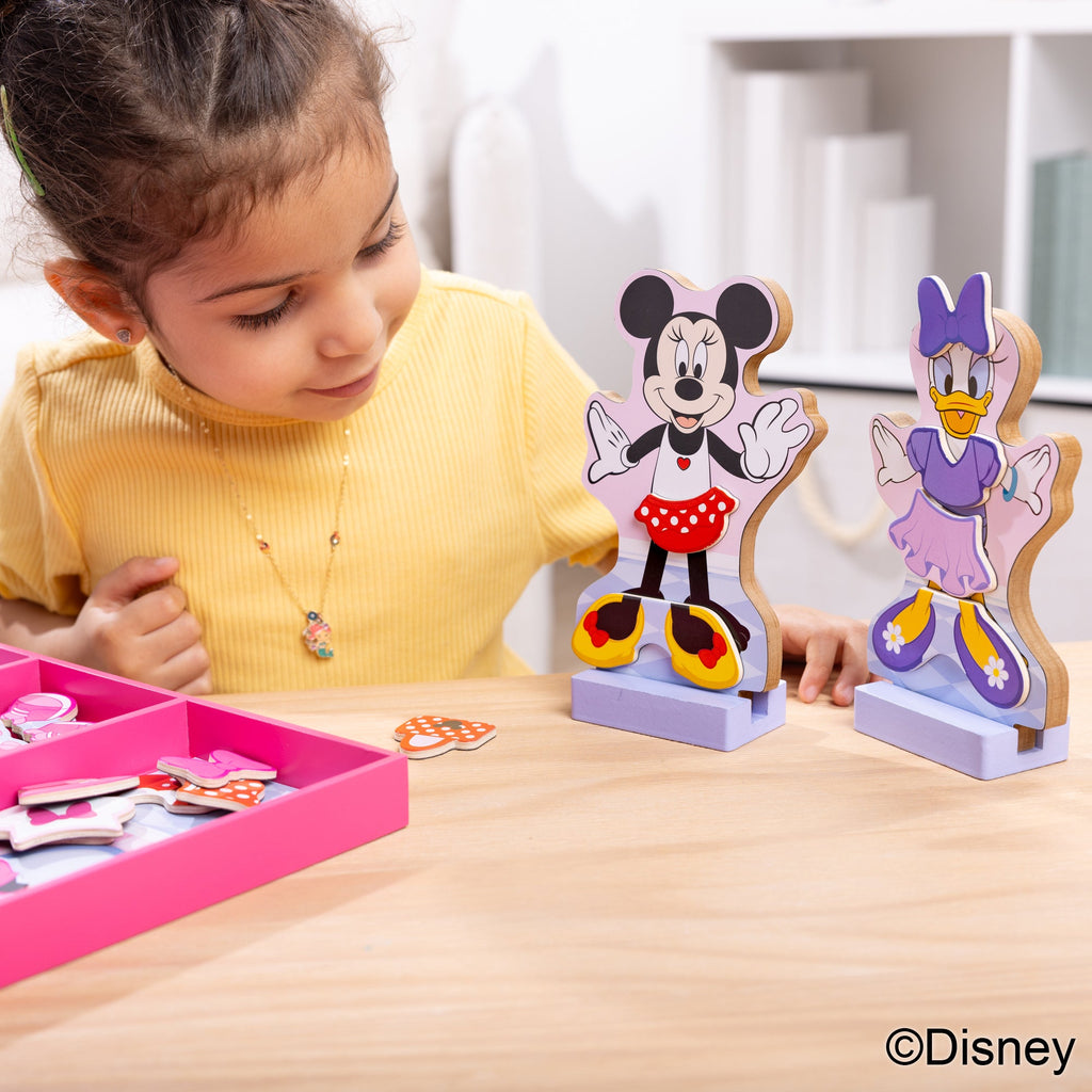 Melissa and Doug Disney Minnie Daisy Deluxe Wooden Magnetic Dress-Up