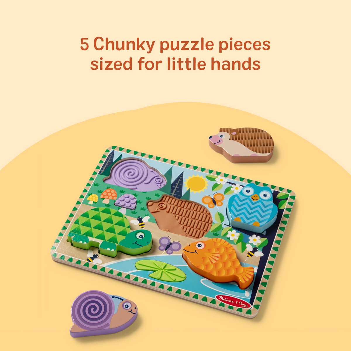 Melissa and Doug Forest Friends Touch Feel Puzzle
