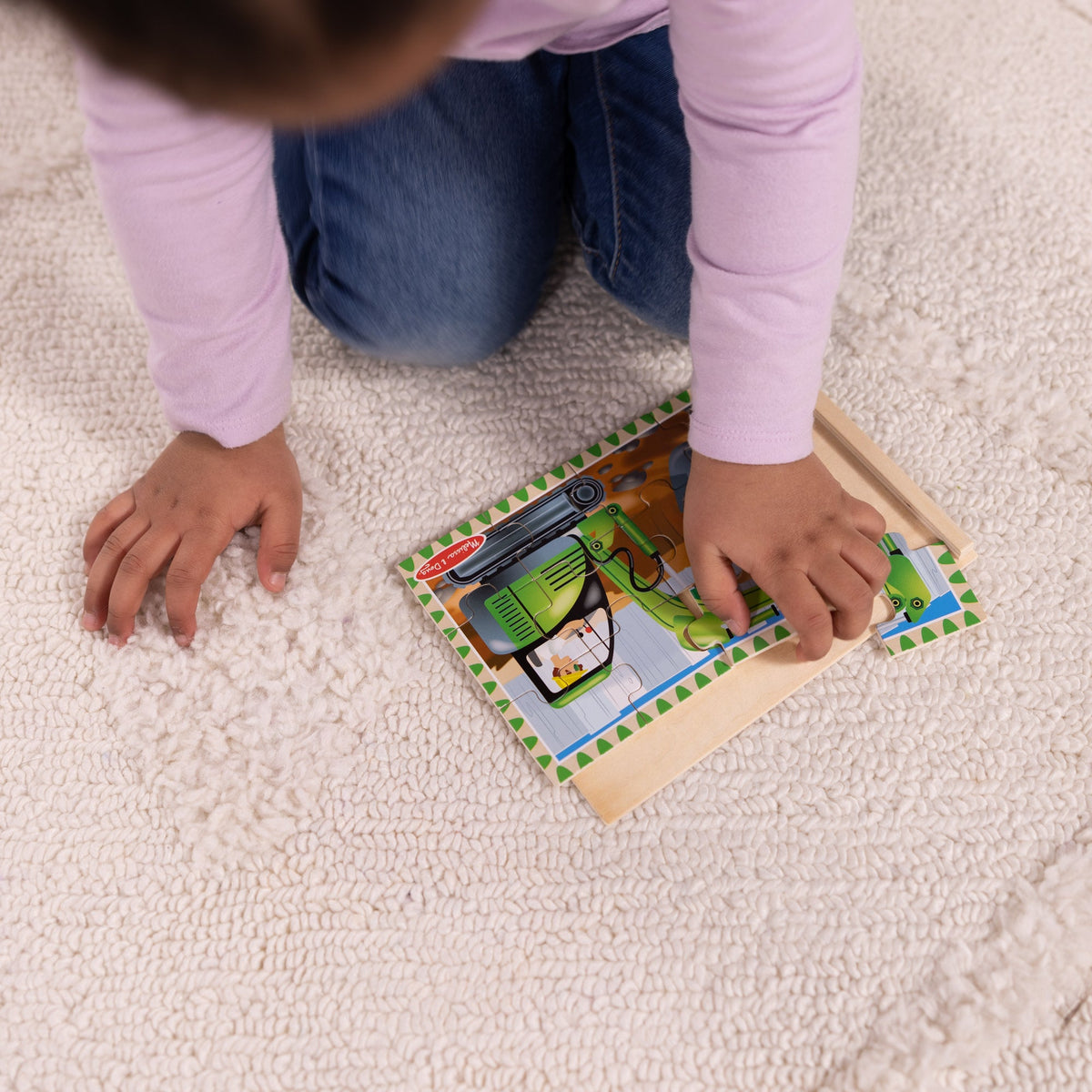 Melissa and Doug Wooden Jigsaw Puzzles in a Box - Construction