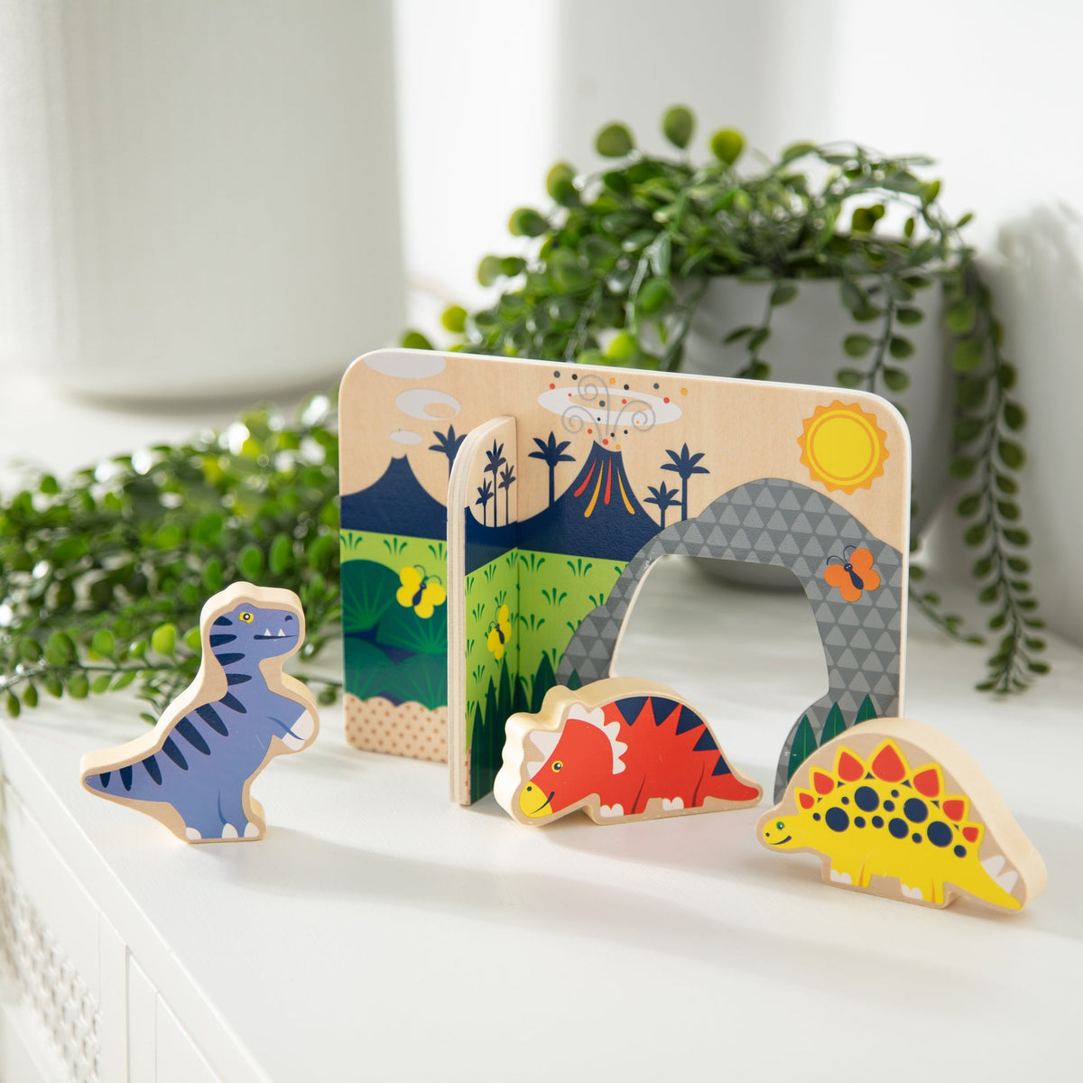 Melissa and Doug Wooden Dinosaurs Play Set