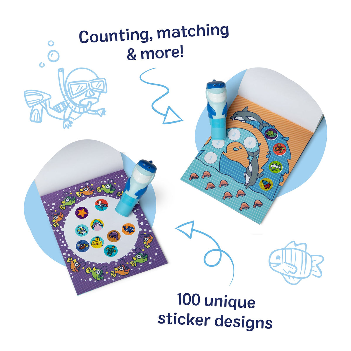 Melissa and Doug Sticker WOWTM Activity Pad Sticker Stamper - Shark
