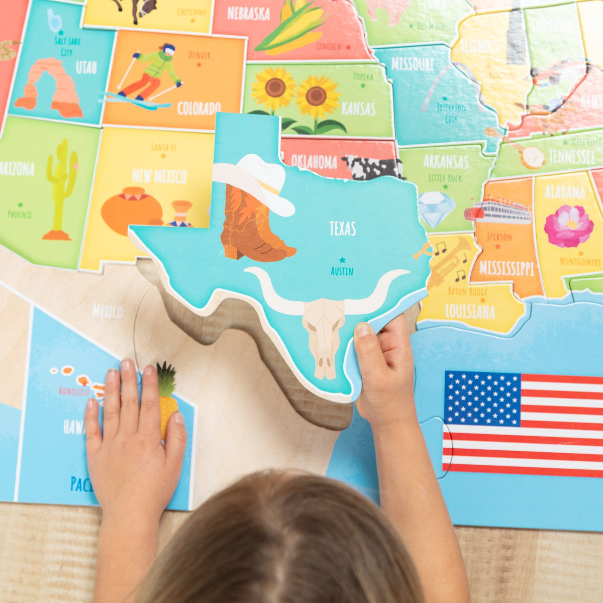 Melissa and Doug Map Floor Puzzle - 51 Pieces