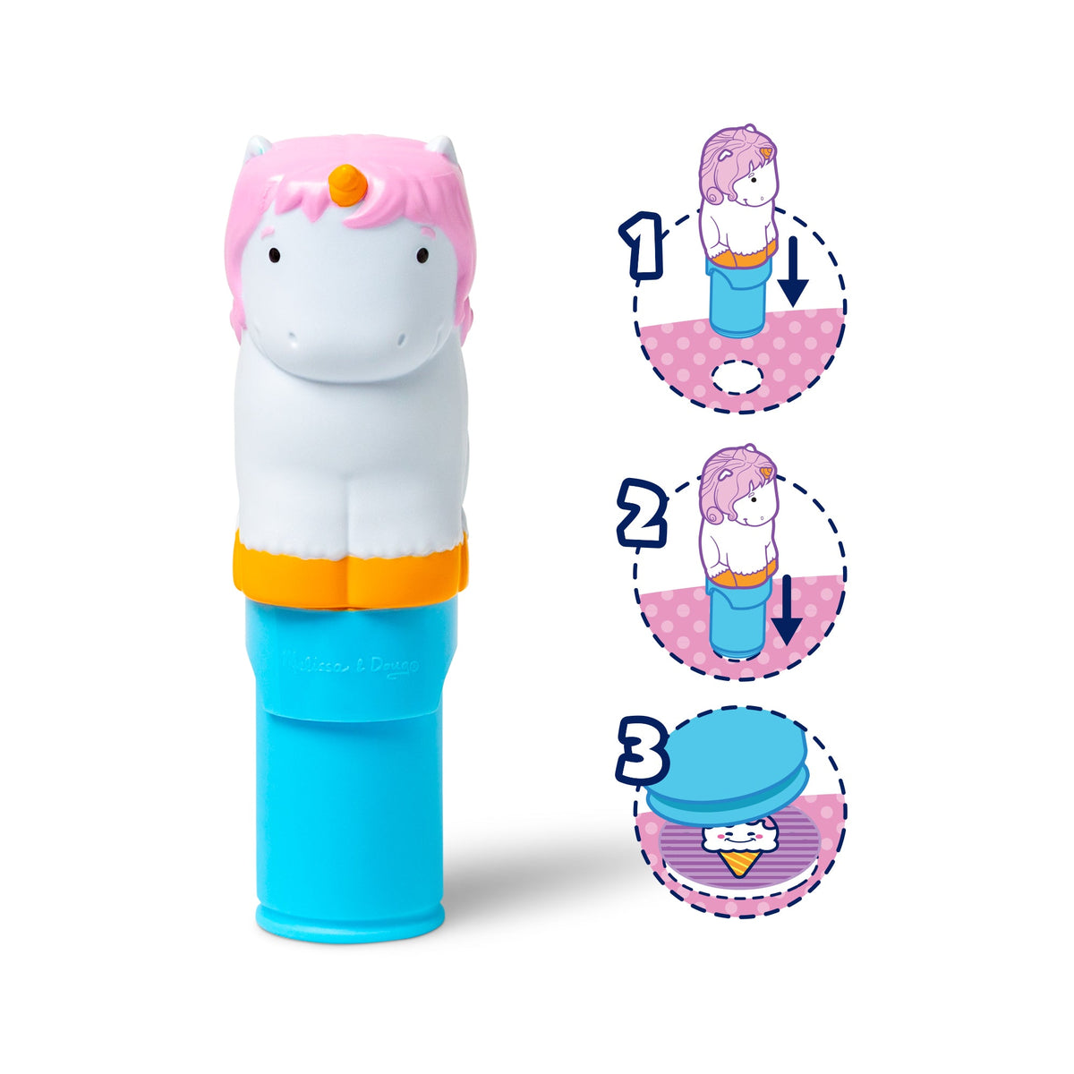 Melissa and Doug Sticker WOW Activity Pad Sticker Stamper 12-PACK - Unicorn