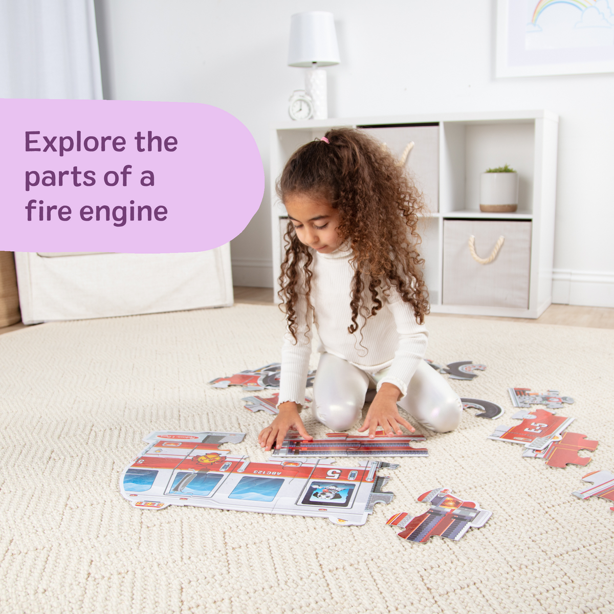 Melissa and Doug Giant Fire Truck Floor Puzzle - 24 Pieces