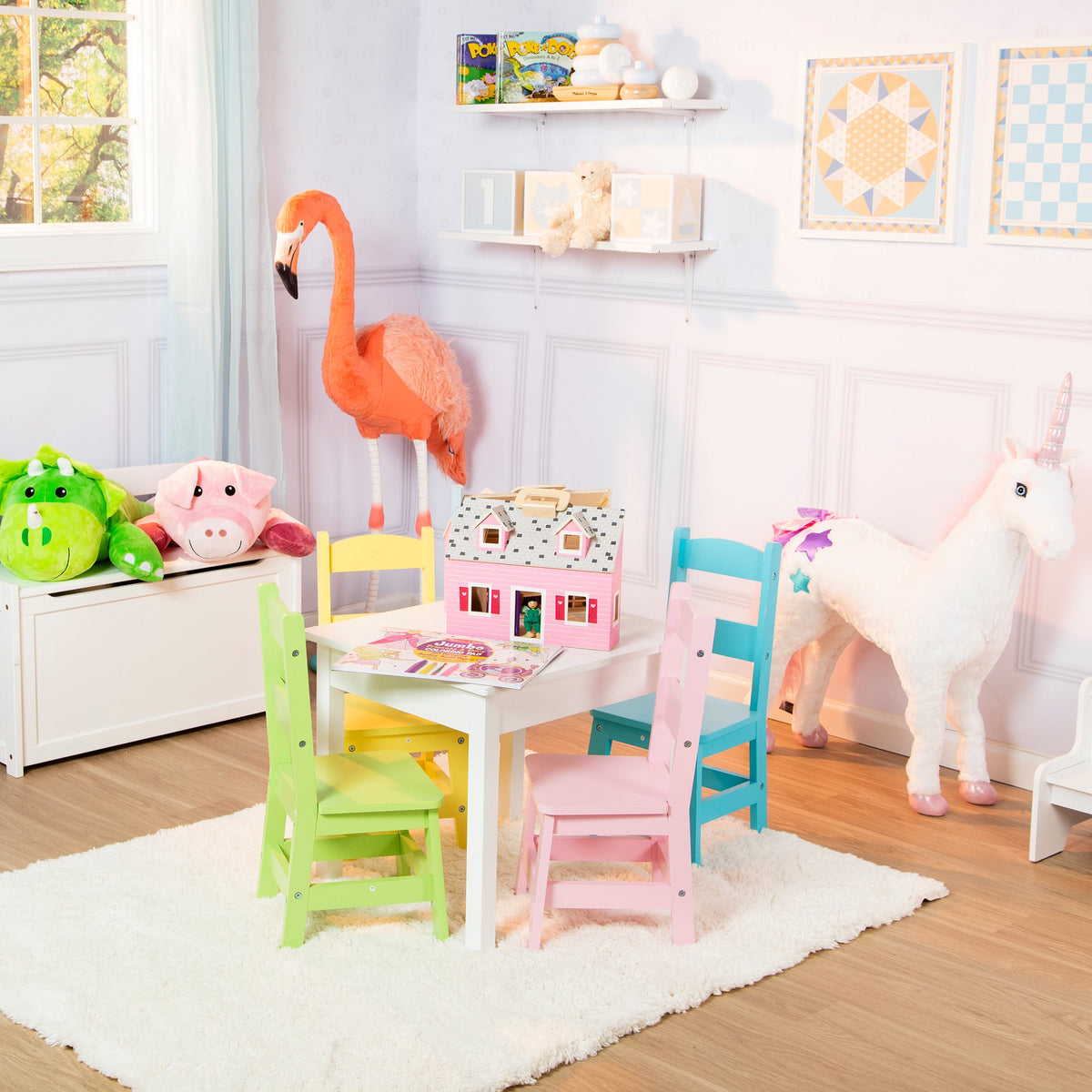 Melissa and Doug Childs Crown Armchair Pink Faux Leather