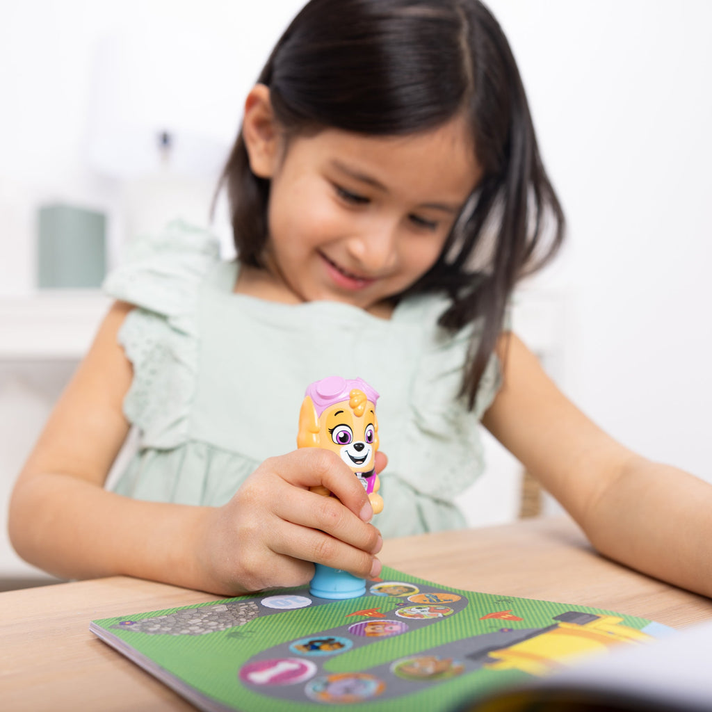 Melissa and Doug Sticker WOWTM PAW Patrol Skye Bundle Activity Pad Sticker Stamper Mini Activity Pad and 200 Refill Stickers