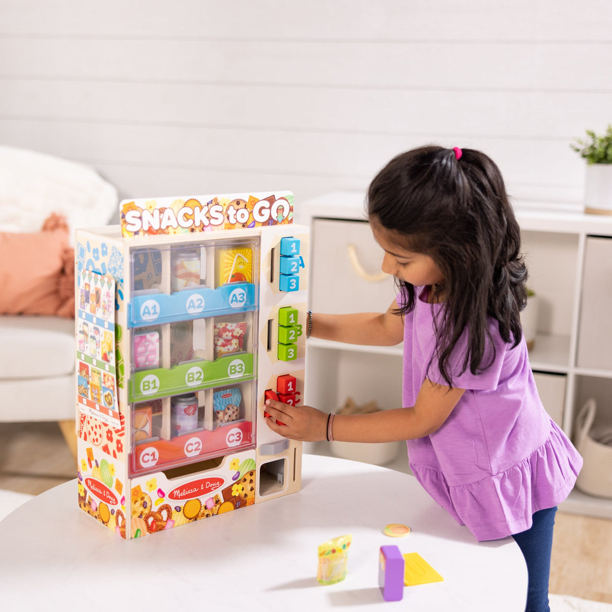 Melissa and Doug Sort Stock Select Wooden Vending Machine Play Set