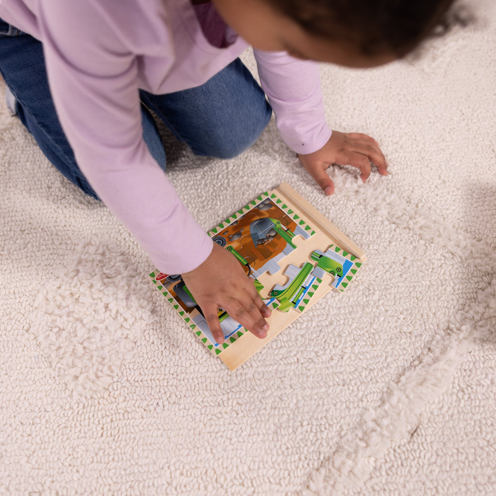 Melissa and Doug Wooden Jigsaw Puzzles in a Box - Construction