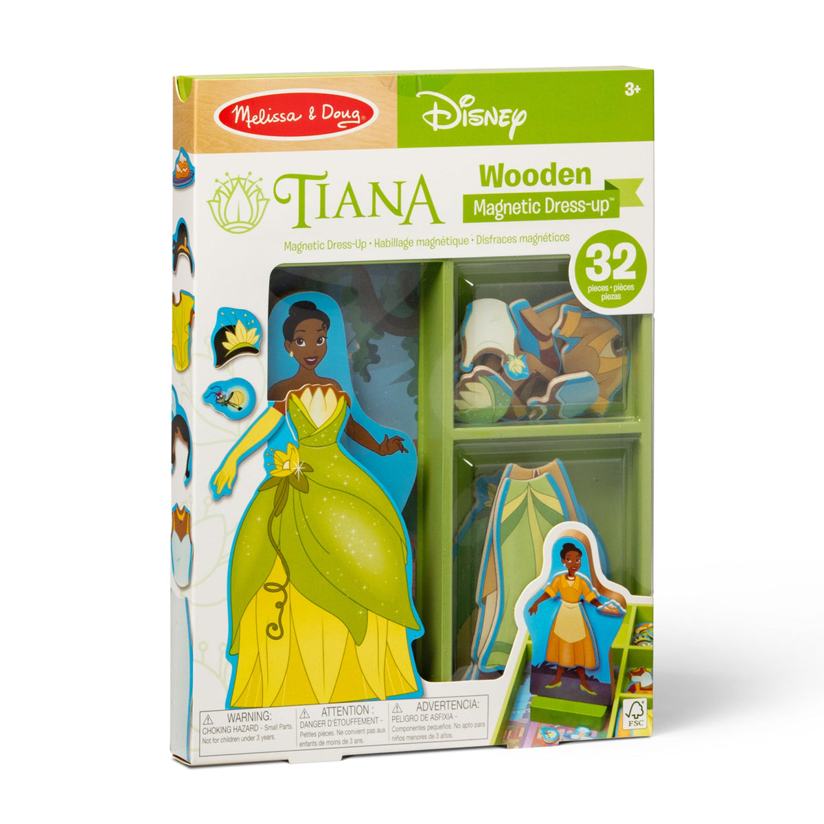 Melissa and Doug Disney Tiana Wooden Magnetic Dress-Up Play Set