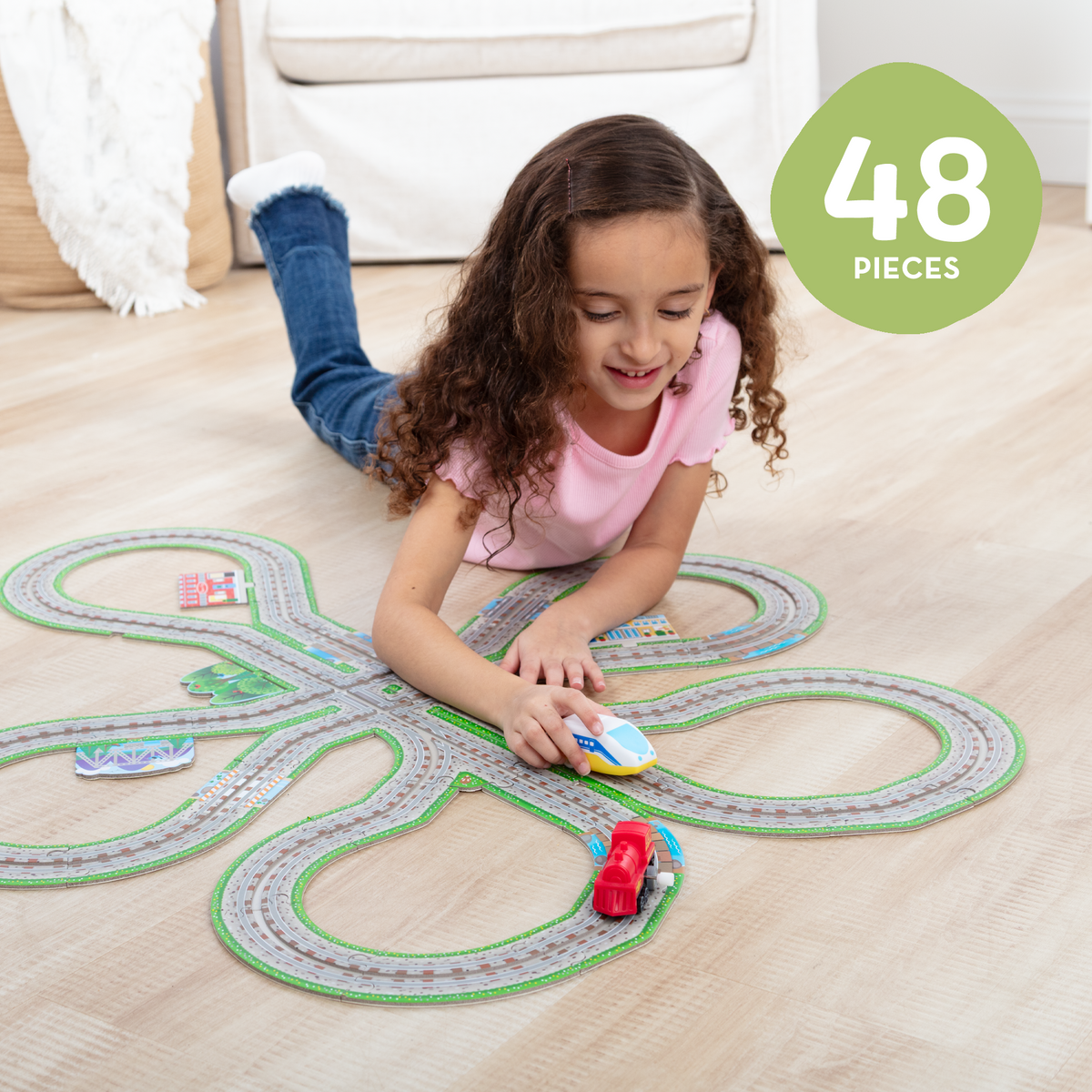 Melissa and Doug Design Your Own Railroad Floor Puzzle