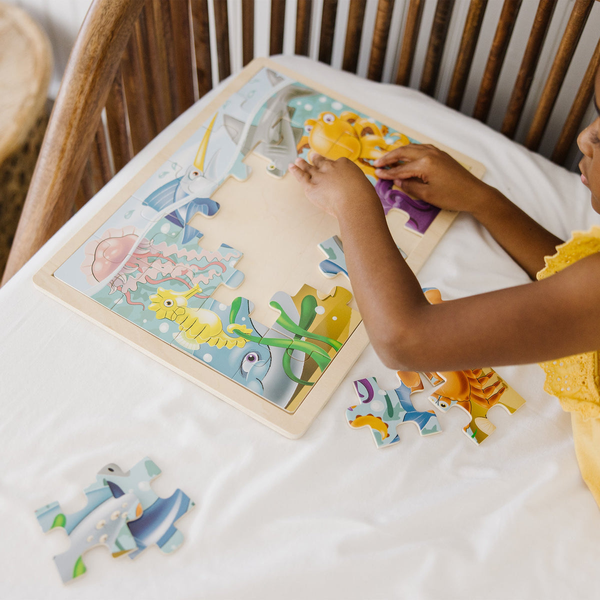 Melissa and Doug Wooden Jigsaw Puzzle - Under the Sea - 24 Pieces