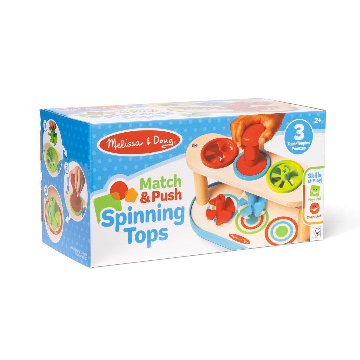 Melissa and Doug Match Push Spinning Tops