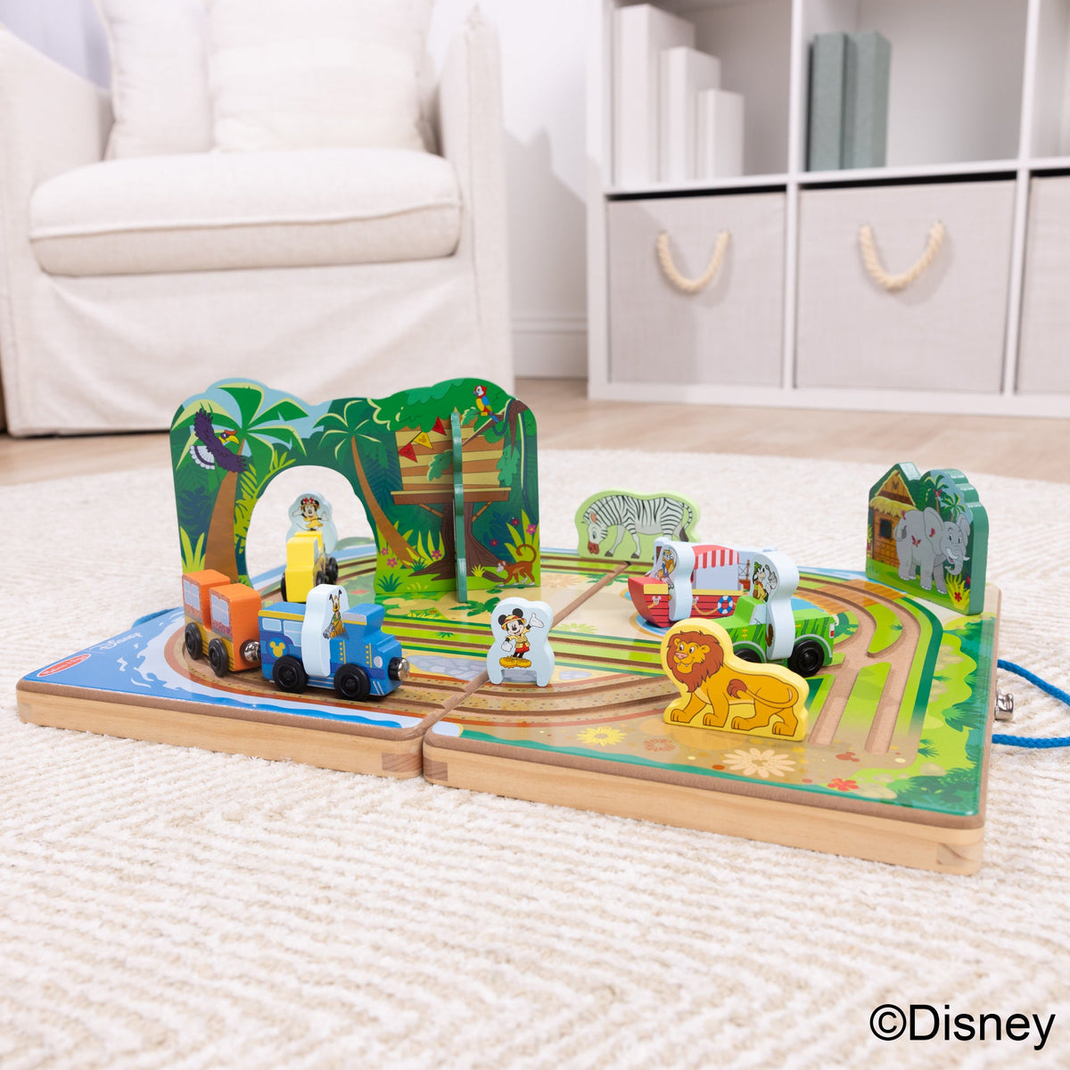 Melissa and Doug Disney Take-Along Safari Wooden Play Set