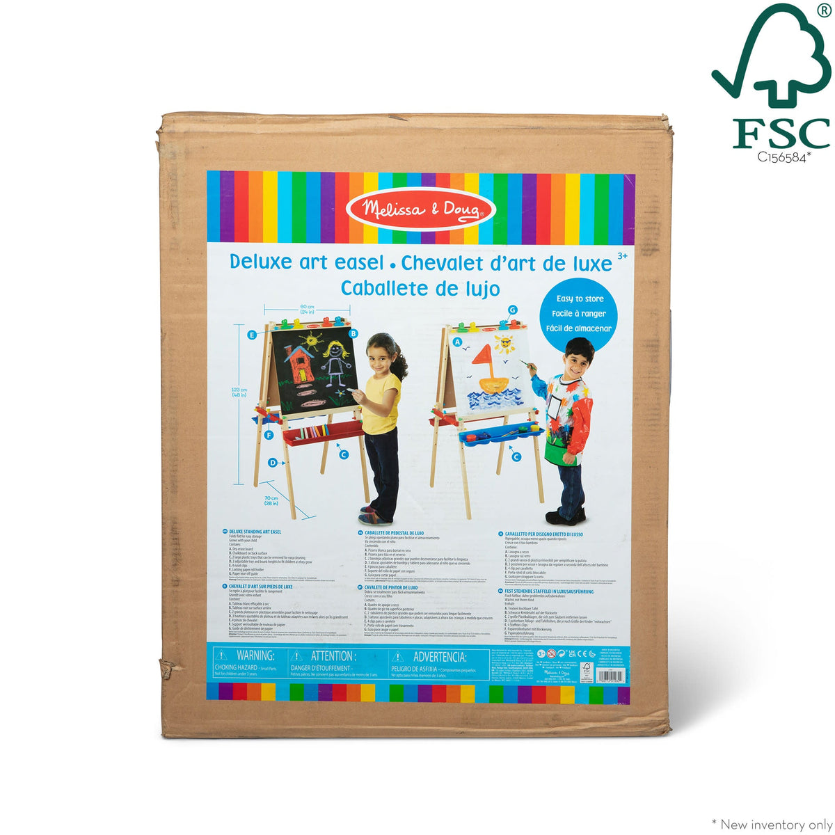 Melissa and Doug Deluxe Wooden Standing Art Easel