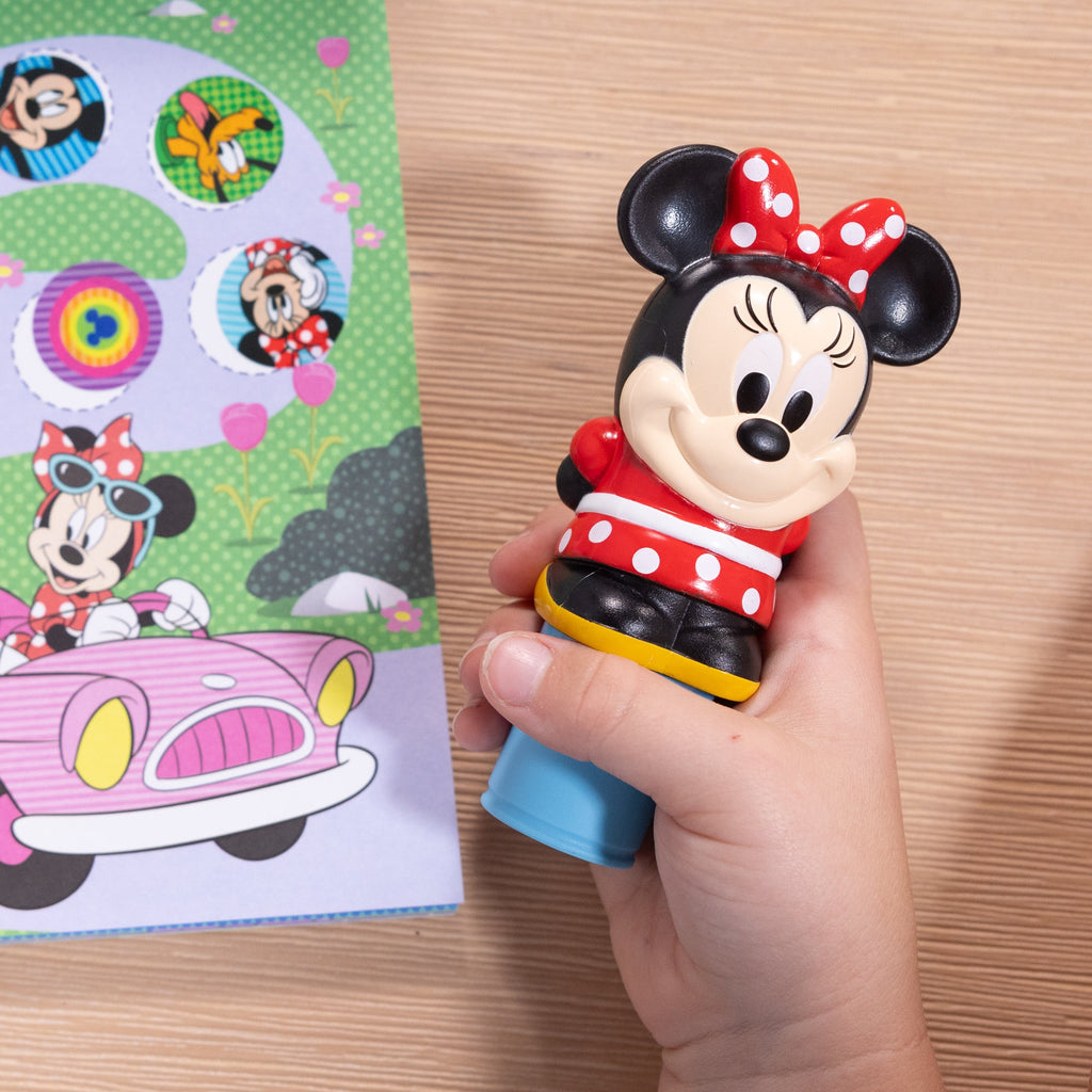 Melissa and Doug Sticker WOWTM Disney Minnie Mouse Bundle Activity Pad Sticker Stamper Mini Activity Pad and 200 Refill Stickers