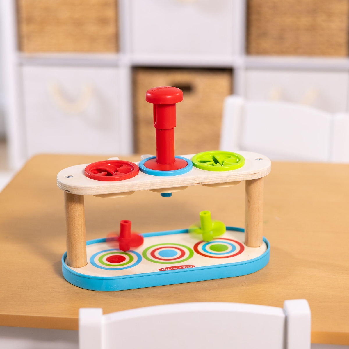 Melissa and Doug Match Push Spinning Tops