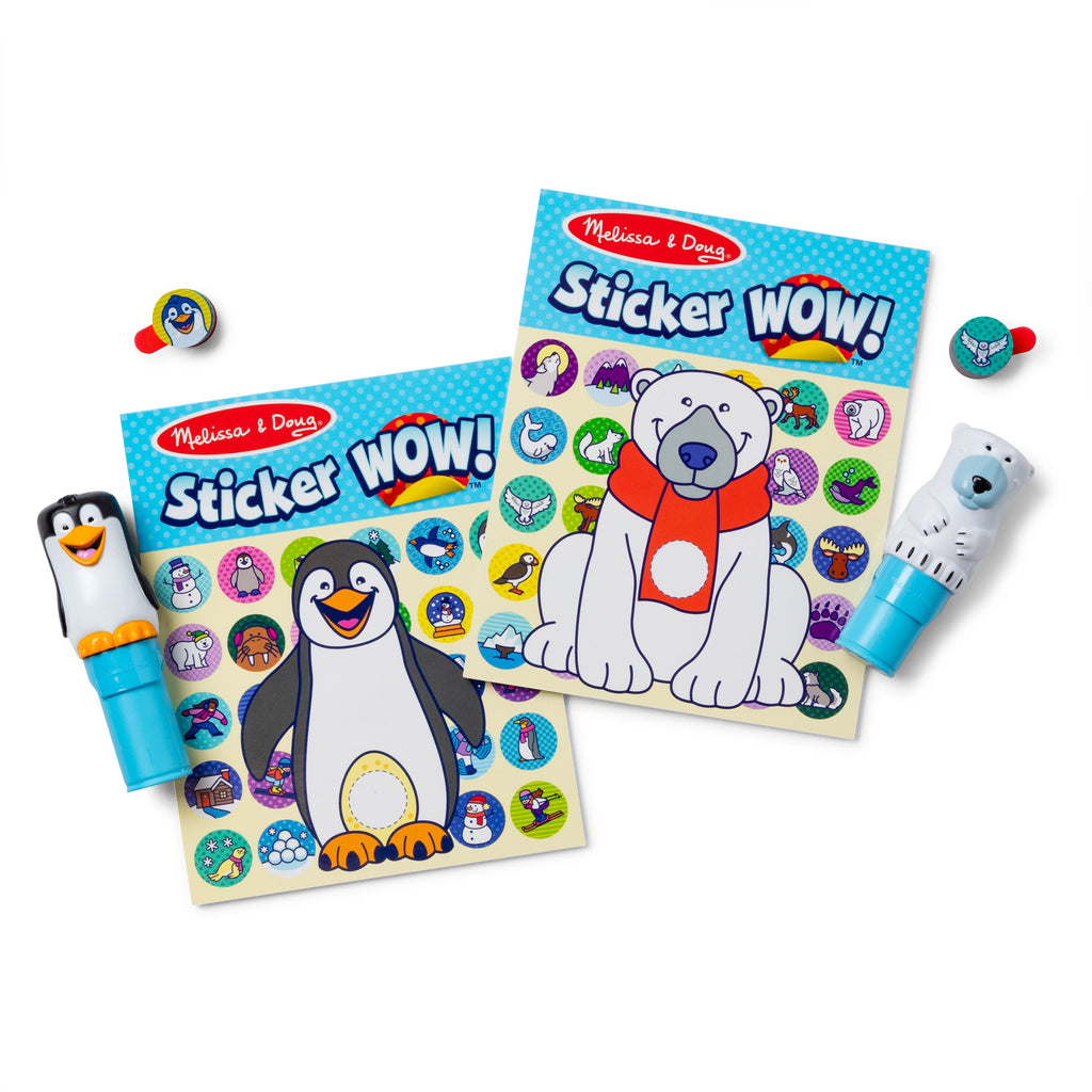 Melissa and Doug Sticker WOW Activity Pads Sticker Stampers VALUE PACK - Winter