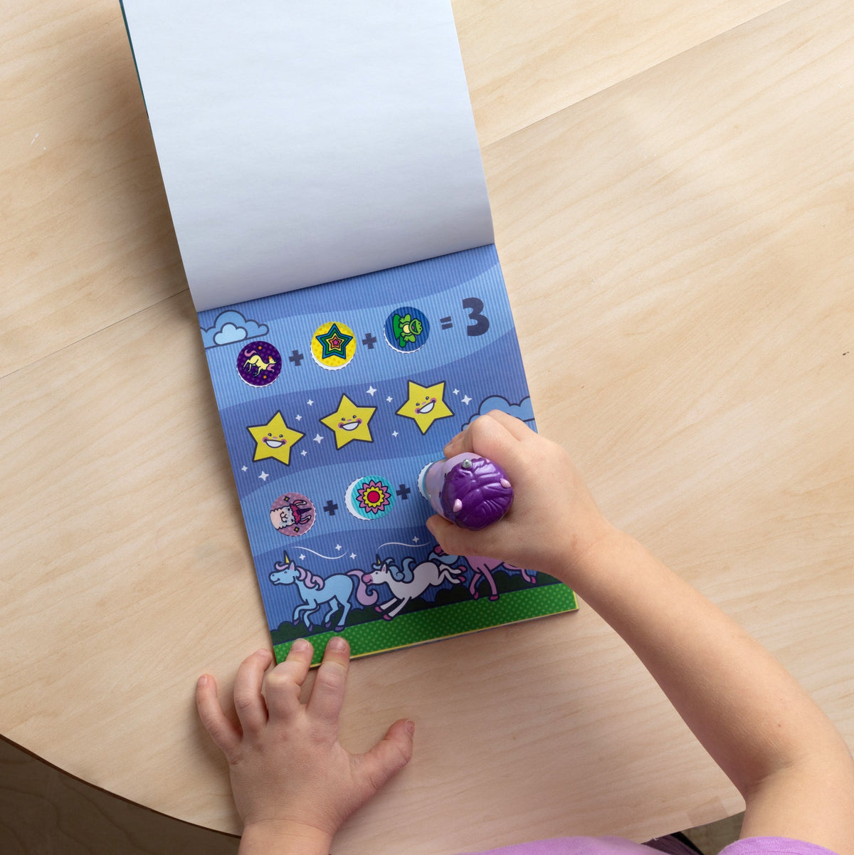 Melissa and Doug Sticker WOWTM Activity Pad Sticker Stamper - Purple Unicorn
