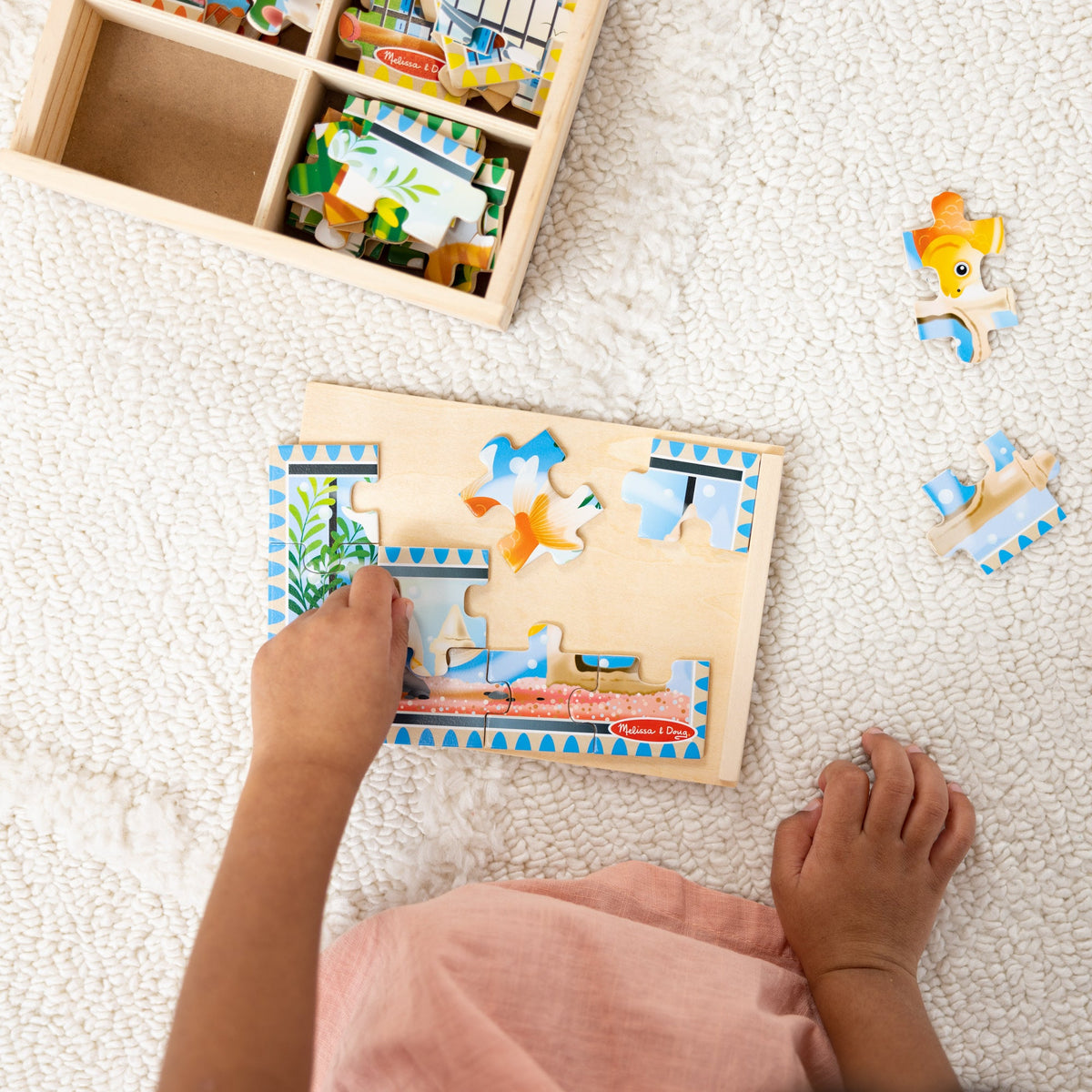 Melissa and Doug Wooden Jigsaw Puzzles in a Box - Pets