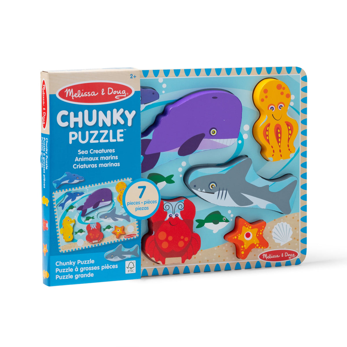 Melissa and Doug Sea Creatures Chunky Puzzle - 7 Pieces